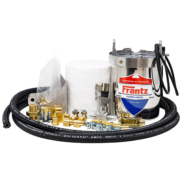 Frantz universal bypass oil filter kit with canister, hoses and fittings