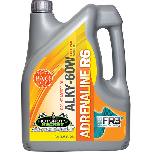 Hot Shot's Secret Adrenaline Alky-60W R6 racing oil 3.785L jug