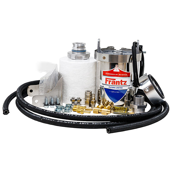 Frantz bypass oil filter kit for Ford 6.7L Powerstroke with canister, hoses and fittings